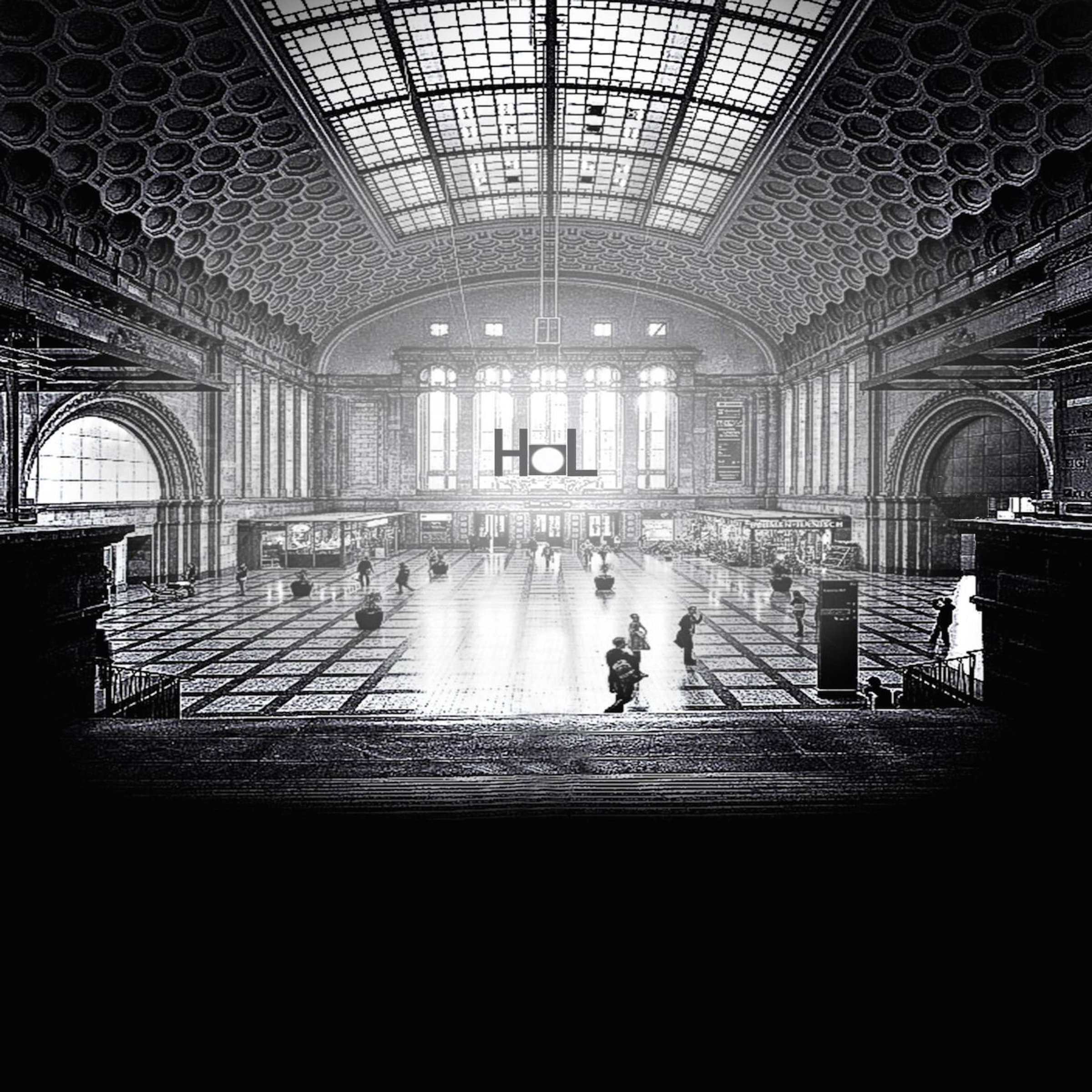 black & white image of the Berlin Train Station also used as cover art for a song by band House of Light